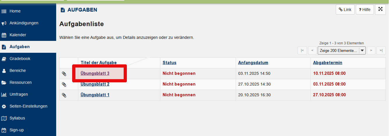 1. Select Assignment